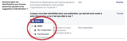 Paramètres de confidentialité de Facebook - publication e-reputation-Facebook11