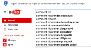 Youtube pour trouver des idées